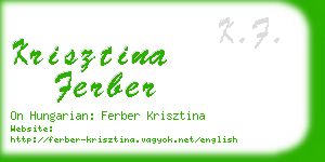 krisztina ferber business card